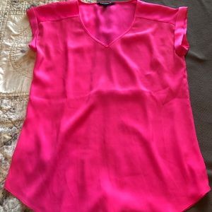 Express hot pink silk top